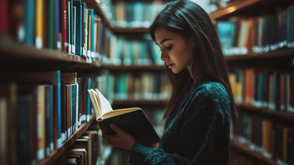 autodidacte à la bibliotheque