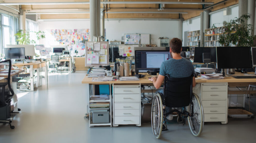 Dossier MDPH : comment le constituer et le déposer en ligne ? Homme handicapé fait son dossier MDPH