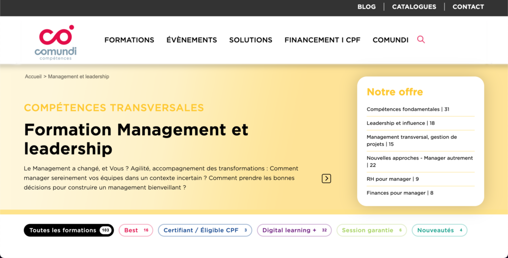 Formation management Comundi