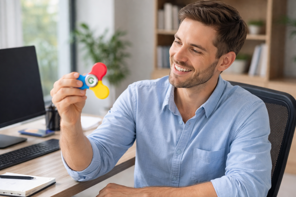 Toupie Google : comment ce jeu vous aide à déstresser en entreprise ? Toupie Google contre stress bureau