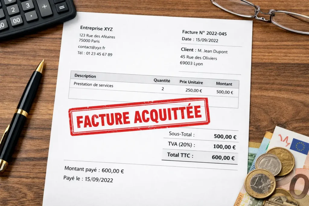 Facture acquittée 